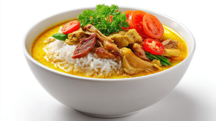 authentic indonesian soto ayam chicken soup with turmeric