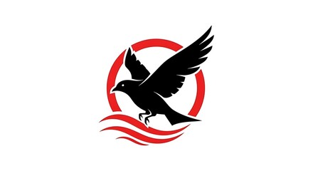 Fototapeta premium Bird In Flight Logo Design illustration