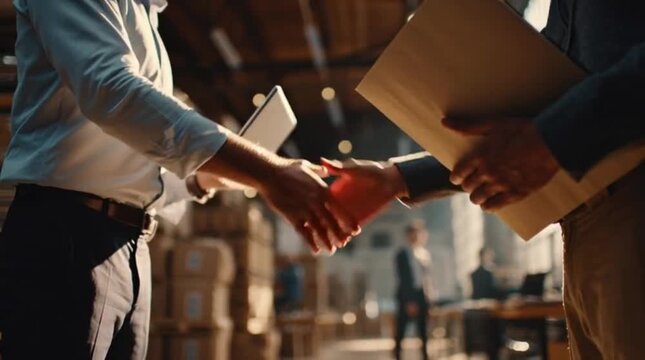 Business partners handshake deal success teamwork collaboration office meeting professional trust