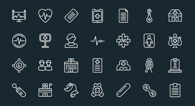 Medical icons healthcare and treatment