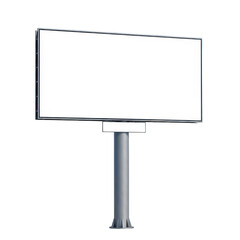 Large rectangular billboard mounted on a tall pole