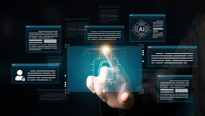 AI cybersecurity safeguards systems with encryption, access control, and AI secure data flow....