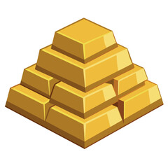  shiny gold bars arranged 