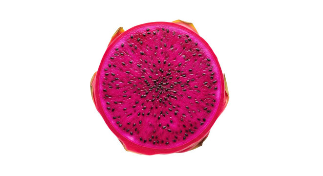 Half of a Vibrant Pink Dragon Fruit pitaya exotic