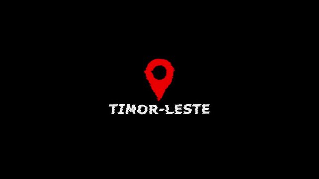 Map Marker with Timor Leste Text Location Indicator location pin symbol East Timor map pointer