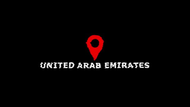 U A E Location Map Marker United Arab Emirates location red pin geographic location