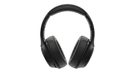 Fototapeta premium Black over ear headphones with adjustable headband