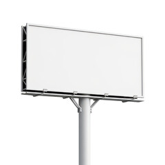 Obraz premium Large outdoor billboard standing on a metal pole against a plain background