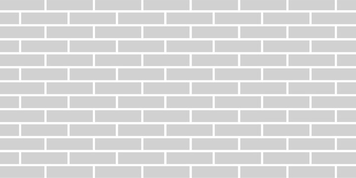 Gray brick wall texture, seamless cladding pattern for interior decoration, kitchen backsplash, plastic panel, building exterior design. Abstract minimalist background, vector eps 10