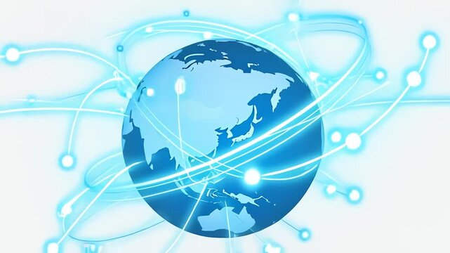 Global Network Connections - A Visual Representation of Worldwide Connectivity.