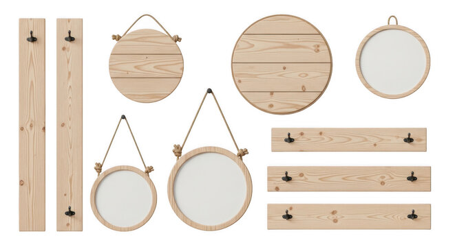Set of traditional handcrafted wooden percussion instruments