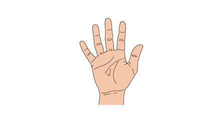 Naklejka premium A hand with four fingers raised.