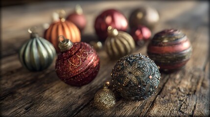 Obraz premium Christmas Decoration on Wooden Background