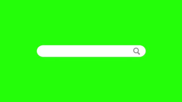 4k animation Search bar button browser with drop shadow effect on green screen. 4k video.