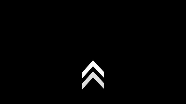 &ldquo;Minimal Upward Chevron Arrow Stack Icon, Gradient Navigation Direction Symbol, Growth Progress Concept, Modern UI UX Interface Element, Abstract Technology Vector on Dark Background&rdquo;