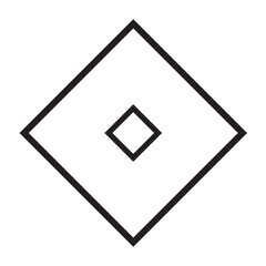 日本の伝統的な器物紋の家紋「釘抜き紋」のイラストベクターデータ