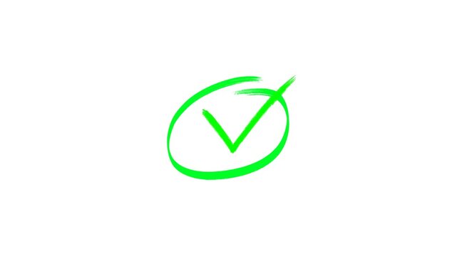  check mark animation with transparent background and alpha channel
