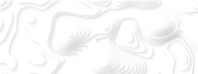 Vector lines seamless pattern sea map topography design. White wave paper curved reliefs Contour maps. Discovery topographic texture backdrop landscape earth style trail map geography design. © Alibuss