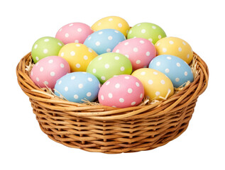 PNG Colorful polka dot Easter eggs
