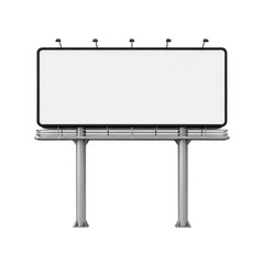 Obraz premium A large billboard mounted on two supporting metal poles