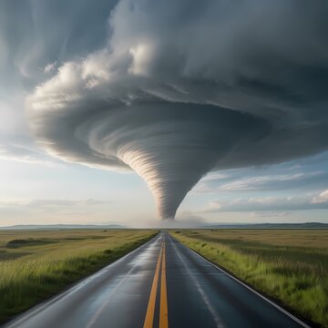 tornado in a highway