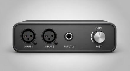 Obraz premium Compact Audio Interface with XLR Inputs and Headphone Jack, Gain Knob