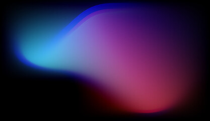 Abstract Neon Fluid Gradient on Black Background with Vibrant Blue Purple and Red Glowing Shapes © Muhammad