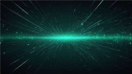 Obraz premium An abstract blue space background featuring a bright glowing galaxy with shiny stars and fractal energy motion across a dark universe illustration