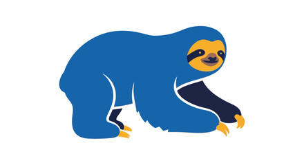 Fototapeta premium Blue Sloth Character Illustration