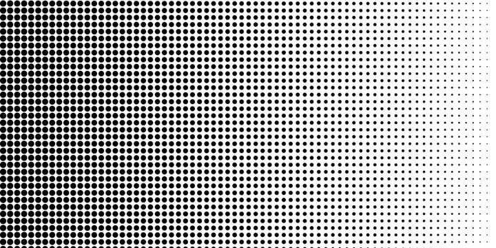 Halftone black polka dots pattern on white background, minimalist abstract wall, arranged in diagonal lines, Black and white doted texture background. modern