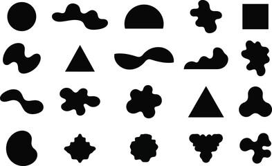 Fototapeta premium A collection of abstract shapes for artwork compositions