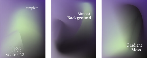 Abstract Background Green, Yellow, Blue, pink purple blurred gradient background with aurora shape and light texture on black background. Modern green blur grainy technology background for poster wall