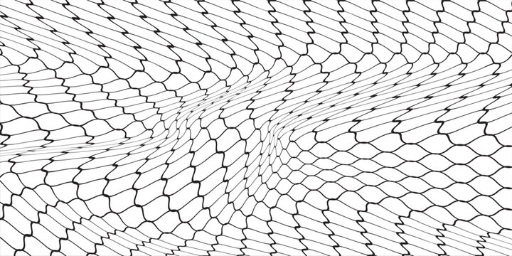 Curved net pattern. Seamless design for sportswear or equipment like soccer goals, volleyball nets, basketball hoops, hockey nets, and athletic gea