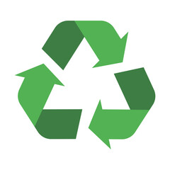 Obraz premium Set of two recycle icons isolated on white background.