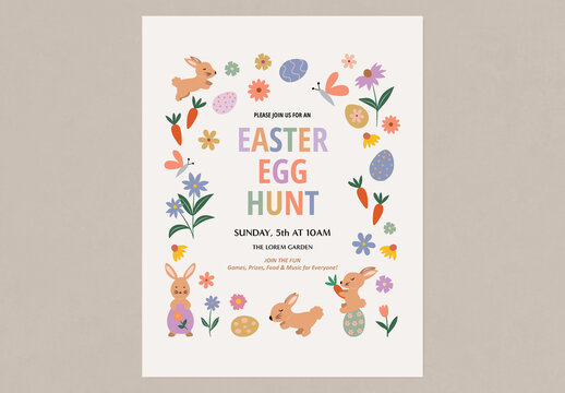 Easter Egg Hunt Flyer Template