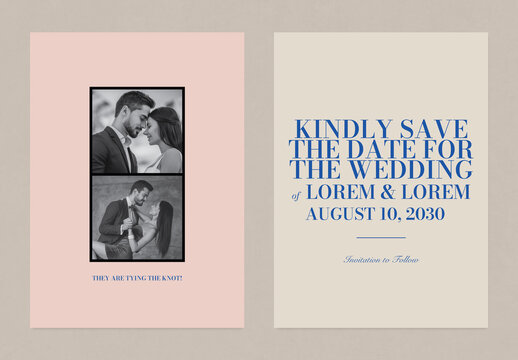 Modern Photo Save the Date with Film Strip