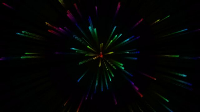 Dynamic Multicolored Starburst Effect: Radiant Energy Burst