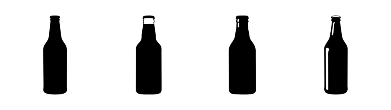 Collection of wine bottles vector illustration for winery restaurant or bar branding and design use