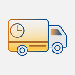 Express Shipping Delivery Truck Logistics Icon
