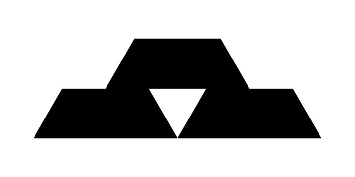 Gold bars piramide black icon