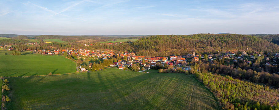 Luftbildaufnahme G&uuml;ntersberge im Harz Selketal