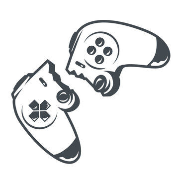 Broken game controller parts
