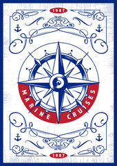 Obraz premium Nautical theme graphic design