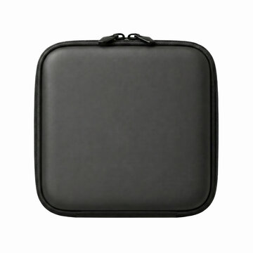 Black hard shell organizer case front view for ecommerce mockup
