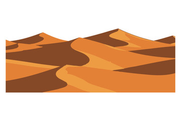 Desert landscape with rolling sand dunes