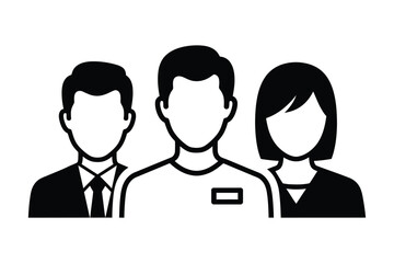 Fototapeta premium Team icons: business professionals group