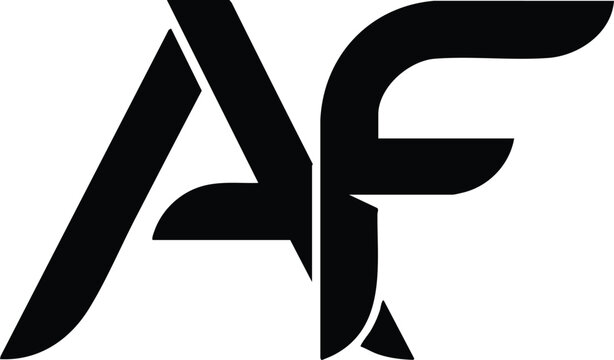 AF Letter Logo Monogram Modern Minimal Vector