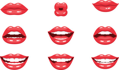 Obraz premium Flat vector illustration set of business professionals working in a modern office environment including data analysis coding teamwork and creative brainstorming sessions isolated on white background.