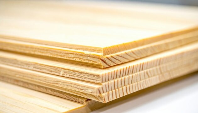 Stack of Thin Balsa Wood Sheets with Visible Grain and Texture