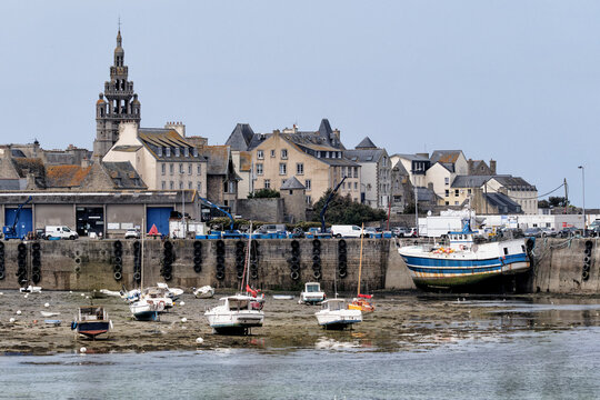 Roscoff harbor, Brittany, France.